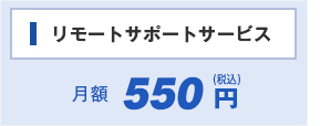 リモートサポートサービス月額500円